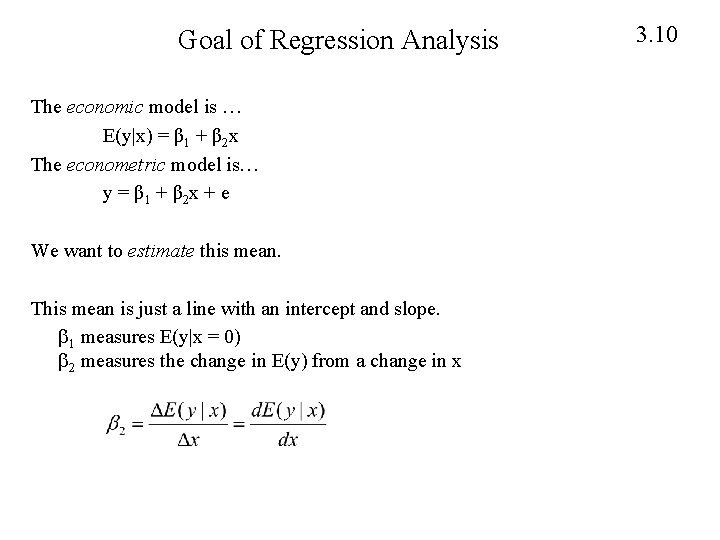 Ch 3 Simple Linear Regression 1 To Estimate