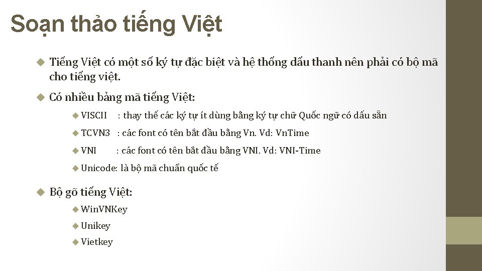 Soạn thảo tiếng Việt Tiếng Việt có một số ký tự đặc biệt và Soạn thảo tiếng Việt Tiếng Việt có một số ký tự đặc biệt và