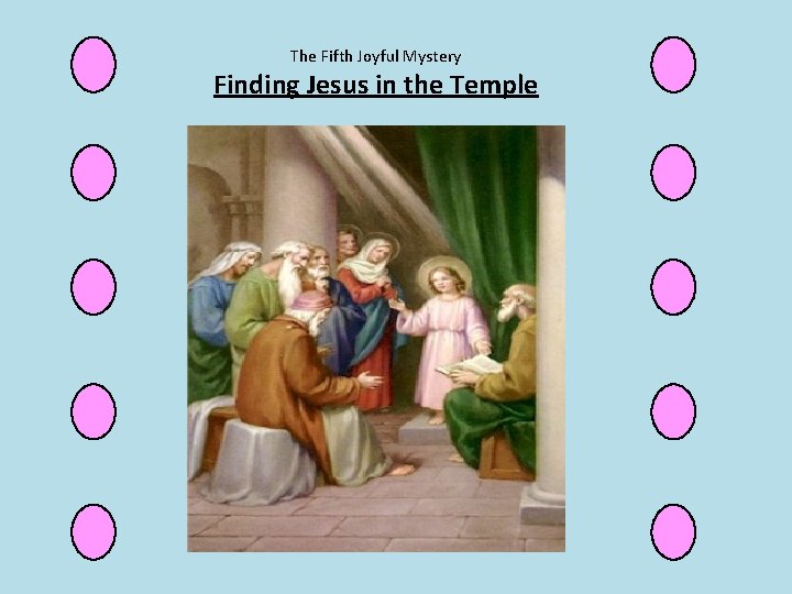 The Fifth Joyful Mystery Finding Jesus in the Temple 