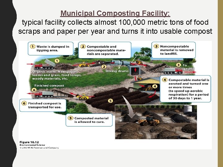 Municipal Composting Facility: typical facility collects almost 100, 000 metric tons of food scraps