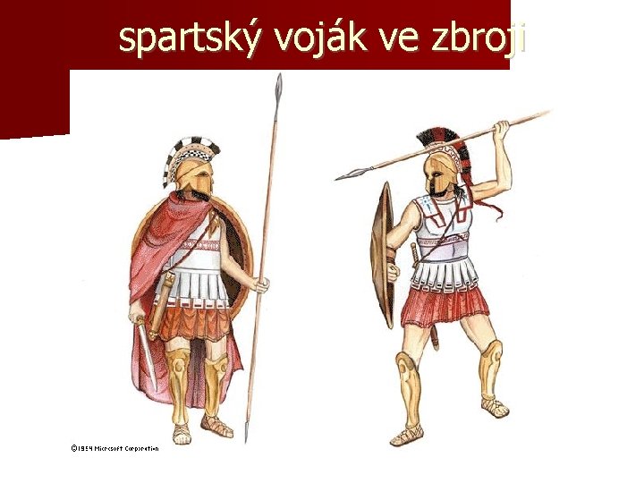 spartský voják ve zbroji 