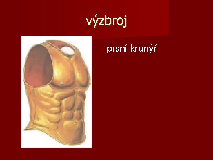 výzbroj prsní krunýř 