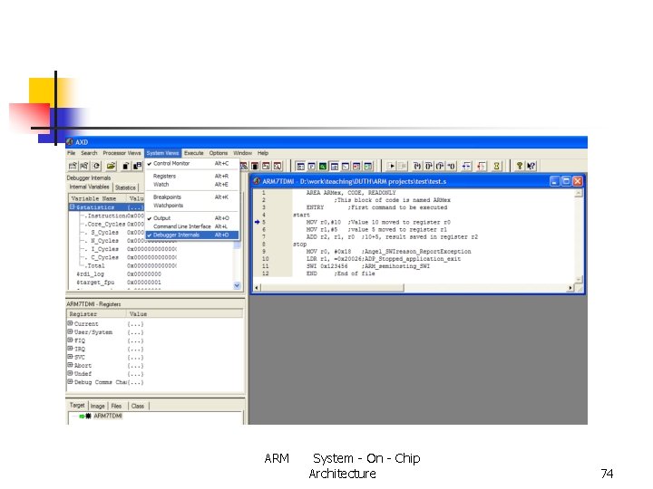 ARM System - On - Chip Architecture 74 