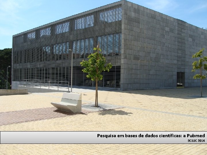 Pesquisa em bases de dados científicas: a Pubmed BCSUC 2014 