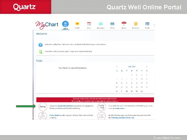 Quartz Well Online Portal 