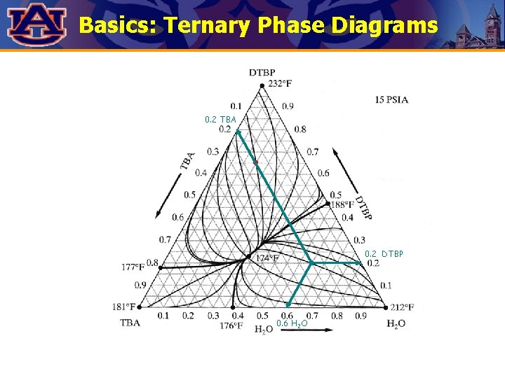 Basics: Ternary Phase Diagrams 0. 2 TBA 0. 2 DTBP 0. 6 H 2