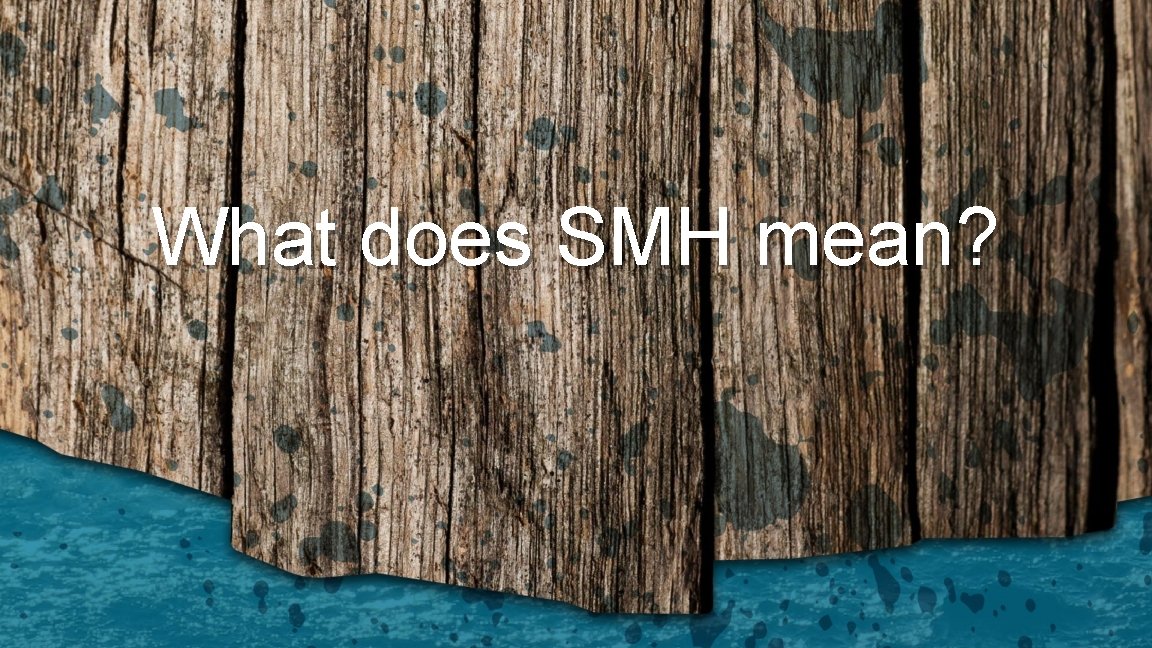 What does SMH mean? 