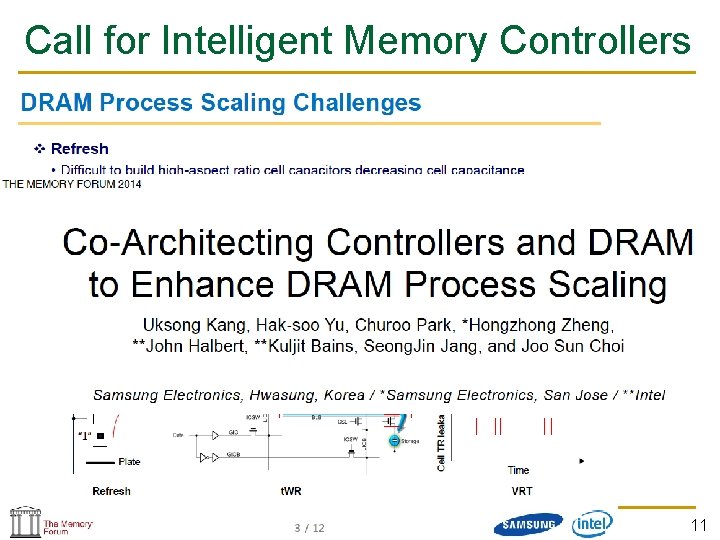 Call for Intelligent Memory Controllers 11 