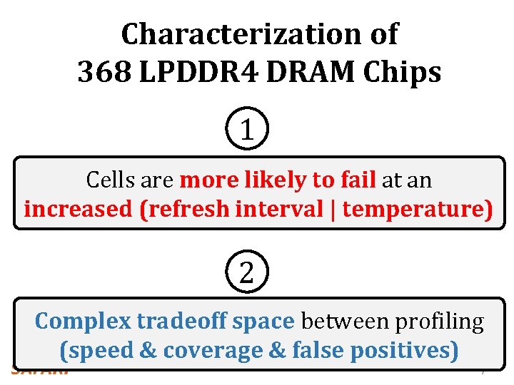 Characterization of 368 LPDDR 4 DRAM Chips 1 Cells are more likely to fail