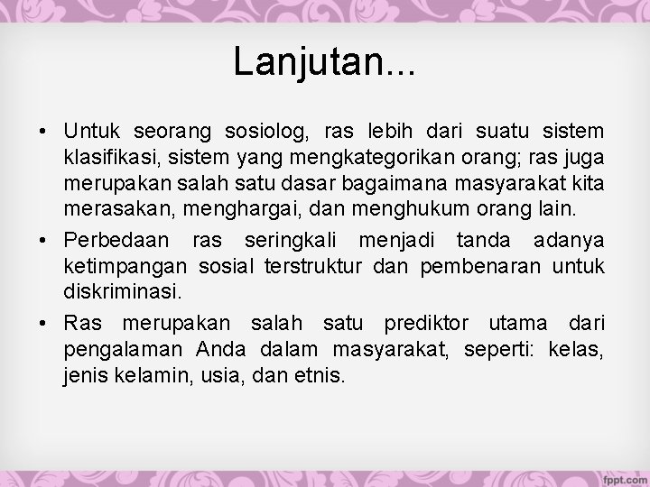 Ras Dan Etnis Mutia Rahmi Pratiwi Pengantar Sosiologi