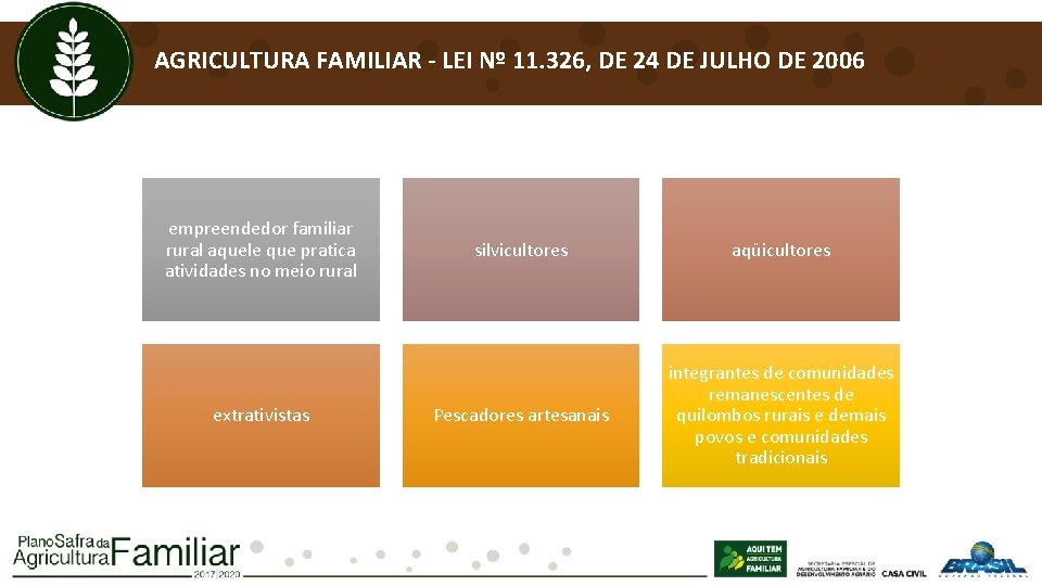 AGRICULTURA FAMILIAR - LEI Nº 11. 326, DE 24 DE JULHO DE 2006 empreendedor