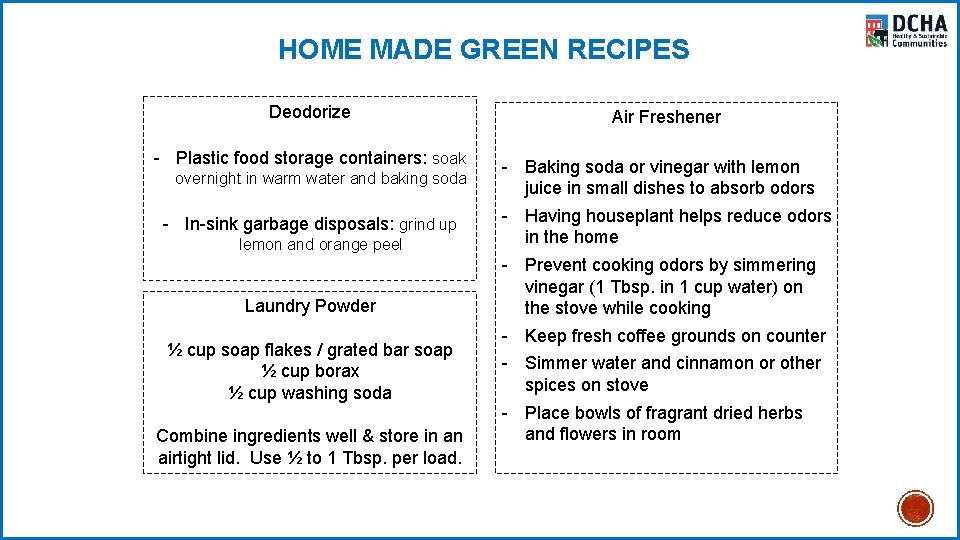  HOME MADE GREEN RECIPES Deodorize Air Freshener - Plastic food storage containers: soak