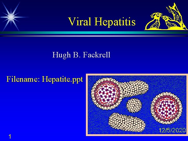 Viral Hepatitis Hugh B. Fackrell Filename: Hepatite. ppt 1 12/5/2020 