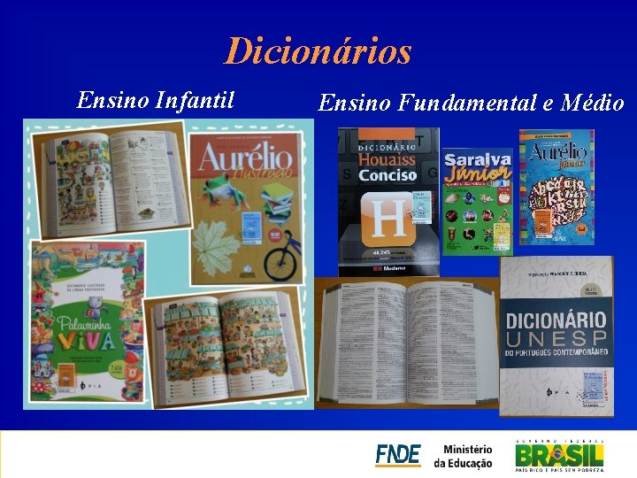 Dicionários Ensino Infantil Ensino Fundamental e Médio 