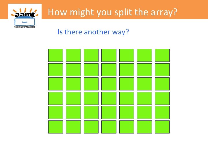 How might you split the array? Is there another way? 