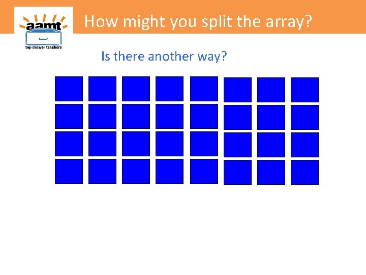 How might you split the array? Is there another way? 