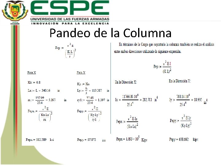 Pandeo de la Columna 