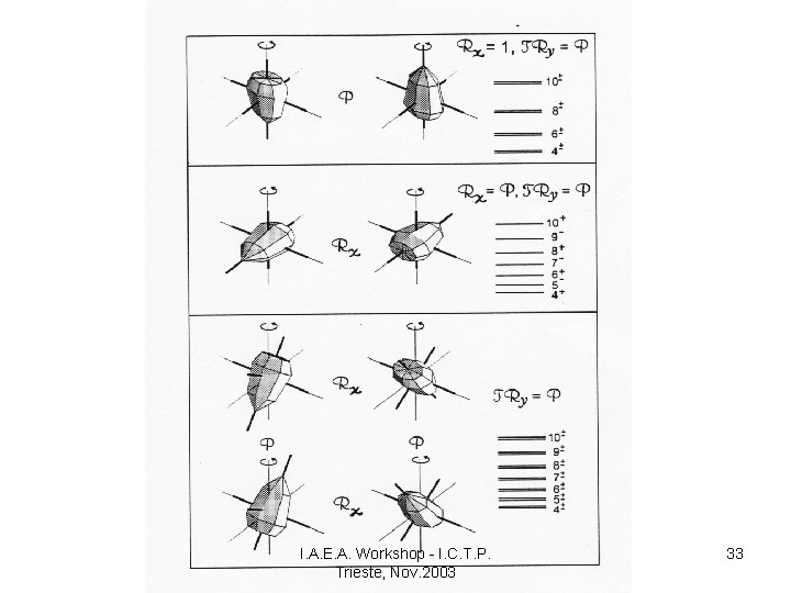 I. A. E. A. Workshop - I. C. T. P. Trieste, Nov. 2003 33