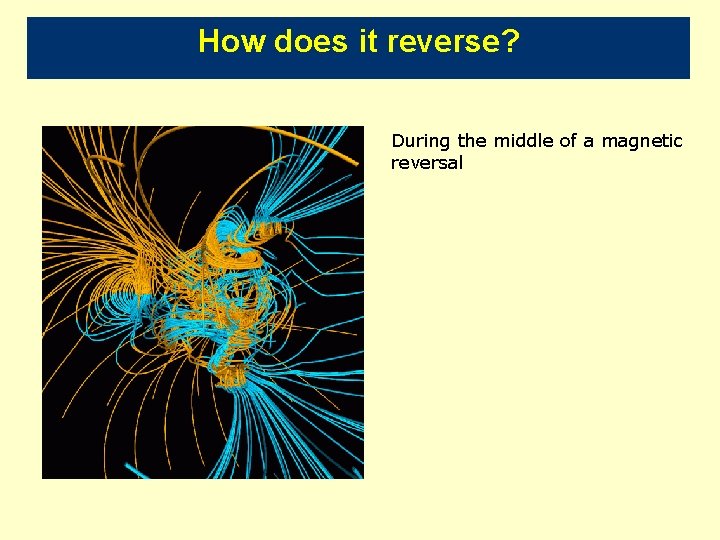 How does it reverse? During the middle of a magnetic reversal 