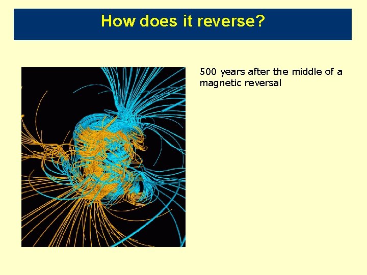 How does it reverse? 500 years after the middle of a magnetic reversal 