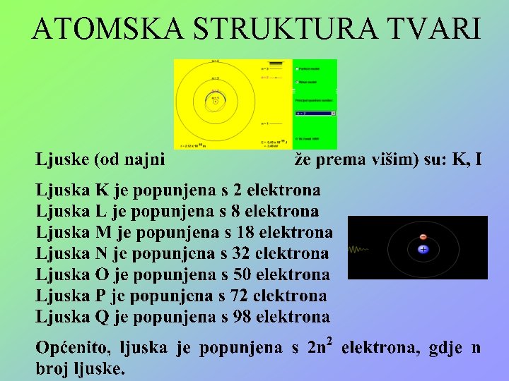 ATOMSKA STRUKTURA TVARI 