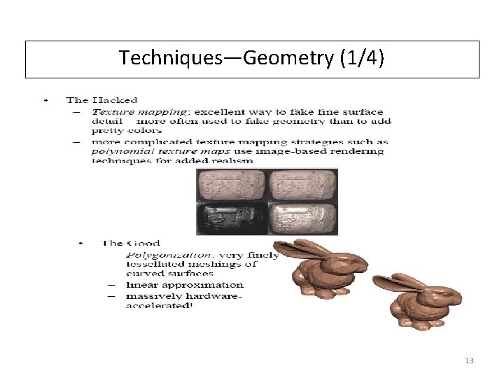 Techniques—Geometry (1/4) 13 