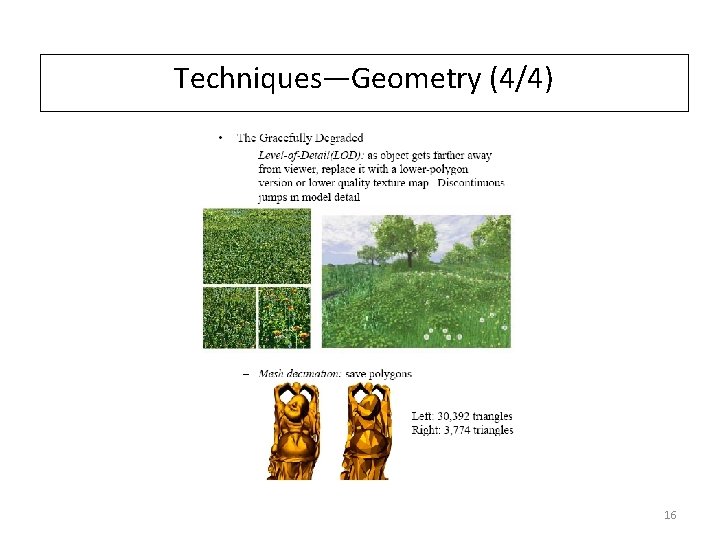 Techniques—Geometry (4/4) 16 