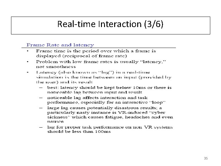 Real-time Interaction (3/6) 35 