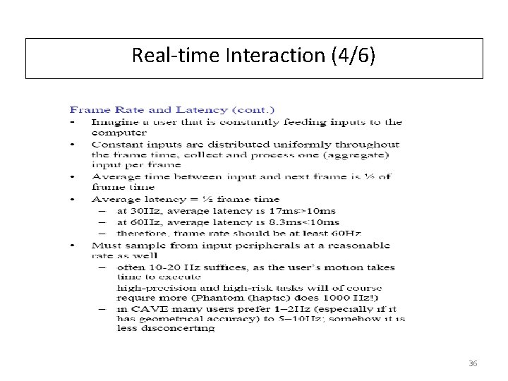 Real-time Interaction (4/6) 36 