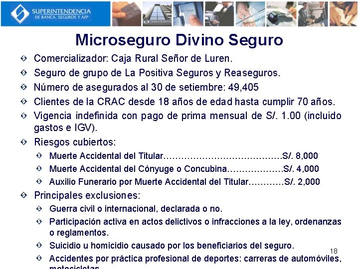 Microseguro Divino Seguro Comercializador: Caja Rural Señor de Luren. Seguro de grupo de La