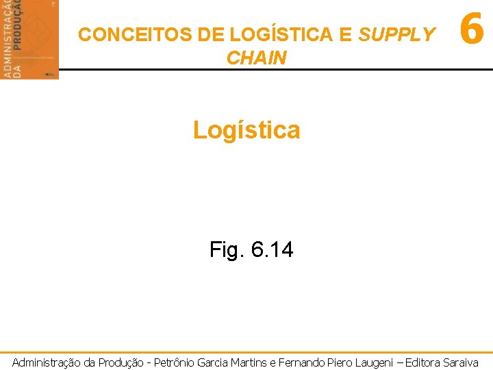 CONCEITOS DE LOGÍSTICA E SUPPLY CHAIN 6 Logística Fig. 6. 14 Administração da Produção