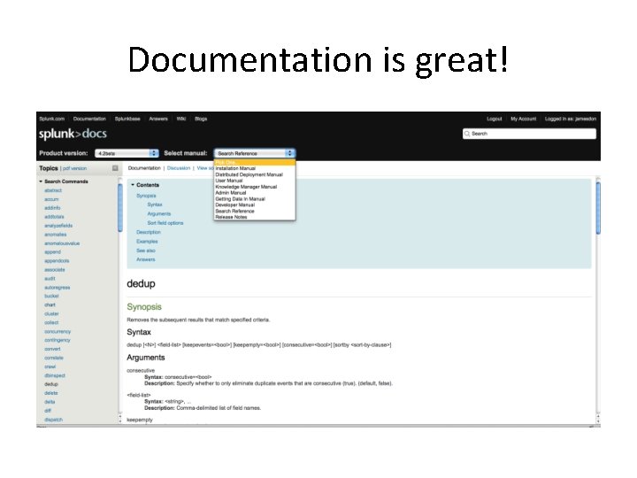 Documentation is great! 