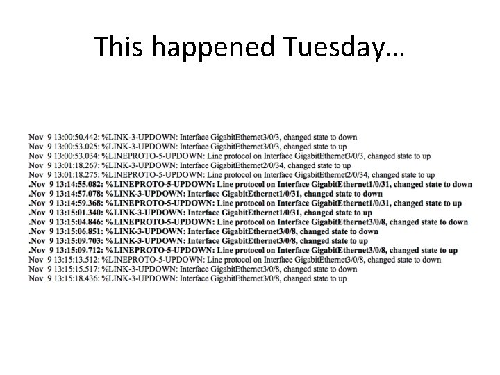 This happened Tuesday… 