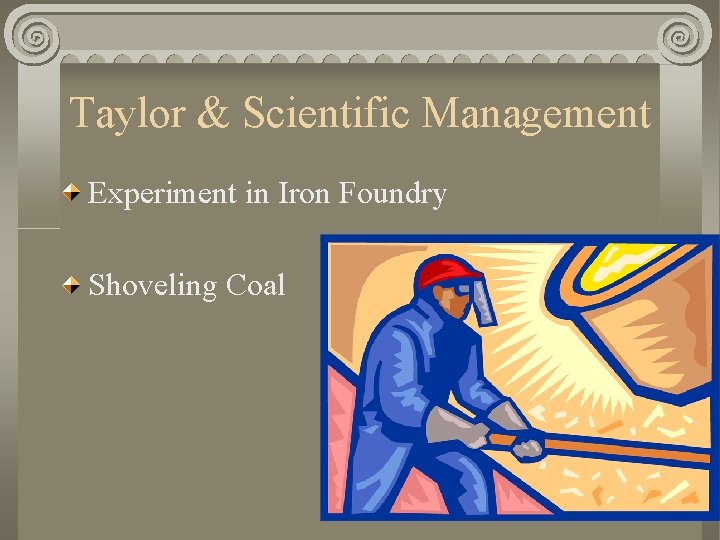 Taylor & Scientific Management Experiment in Iron Foundry Shoveling Coal 