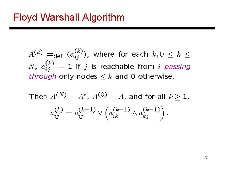 Floyd Warshall Algorithm 3 