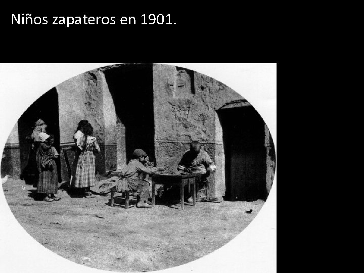 Niños zapateros en 1901. 
