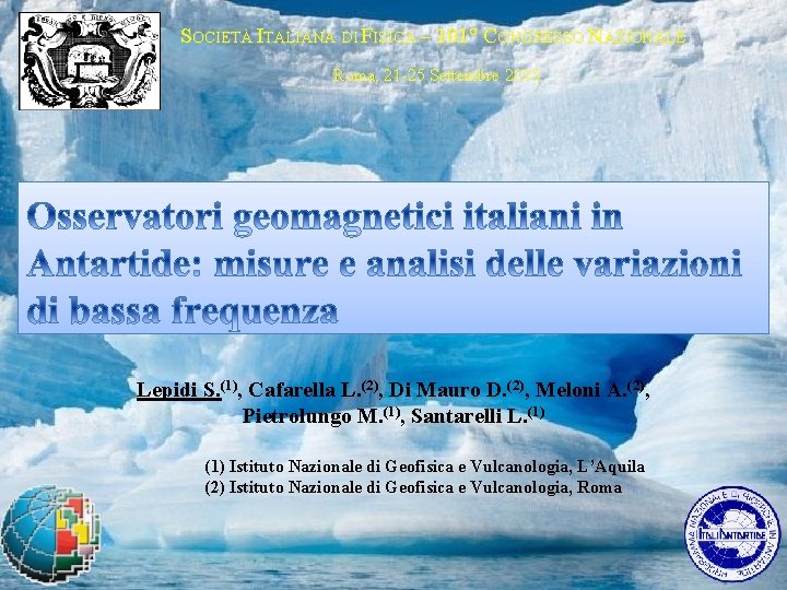 SOCIETÀ ITALIANA DI FISICA – 101° CONGRESSO NAZIONALE Roma, 21 -25 Settembre 2015 Lepidi