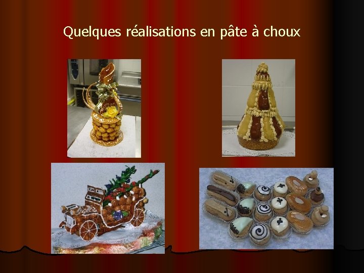 Quelques réalisations en pâte à choux 