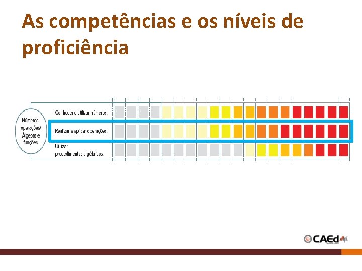 As competências e os níveis de proficiência As competências e os níveis de proficiência