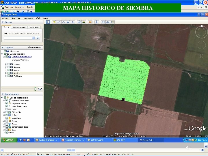 PROGRAMA DE MAPEO SATELITAL DE SIEMBRA MAPA HISTÓRICO DE SIEMBRA PLANILLA EN EXCEL DEDE
