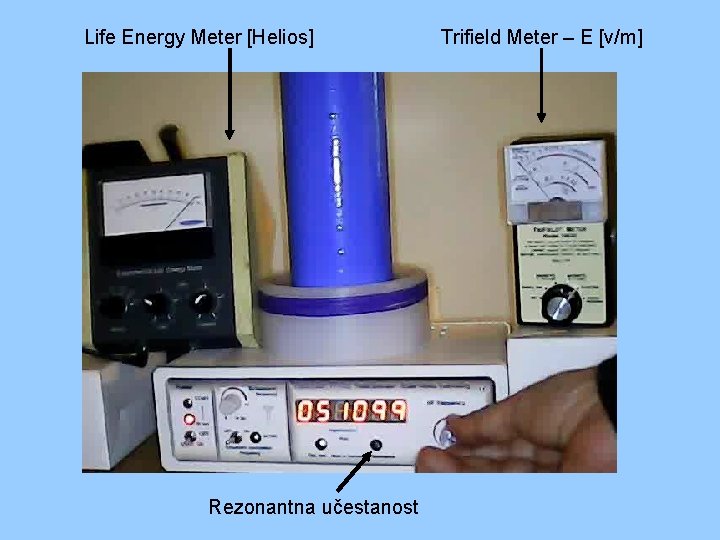 Life Energy Meter [Helios] Rezonantna učestanost Trifield Meter – E [v/m] 