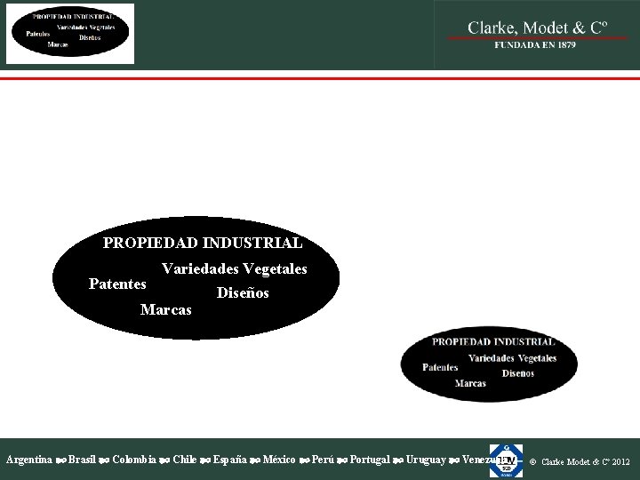 PROPIEDAD INTELECTUAL INTELLECTUAL PROPERTY PROPIEDAD INDUSTRIAL Patentes Variedades Vegetales Marcas Diseños Argentina Brasil Colombia PROPIEDAD INTELECTUAL INTELLECTUAL PROPERTY PROPIEDAD INDUSTRIAL Patentes Variedades Vegetales Marcas Diseños Argentina Brasil Colombia