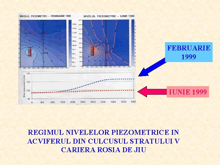 FEBRUARIE 1999 IUNIE 1999 REGIMUL NIVELELOR PIEZOMETRICE IN ACVIFERUL DIN CULCUSUL STRATULUI V CARIERA