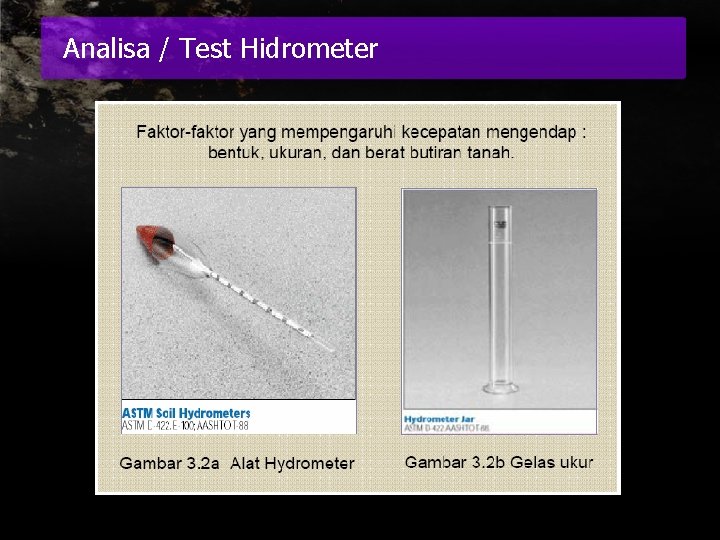 Analisa / Test Hidrometer 