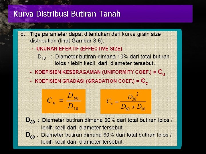 Kurva Distribusi Butiran Tanah 