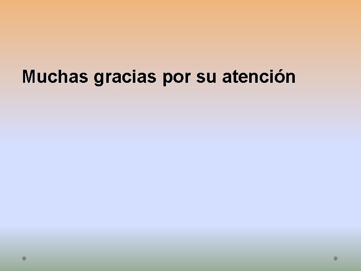 Muchas gracias por su atención 