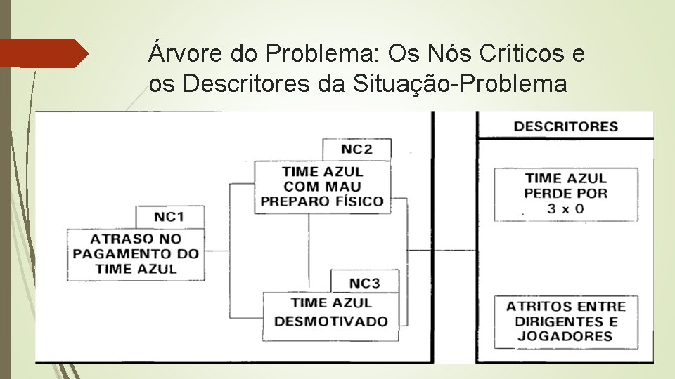 Árvore do Problema: Os Nós Críticos e os Descritores da Situação-Problema 