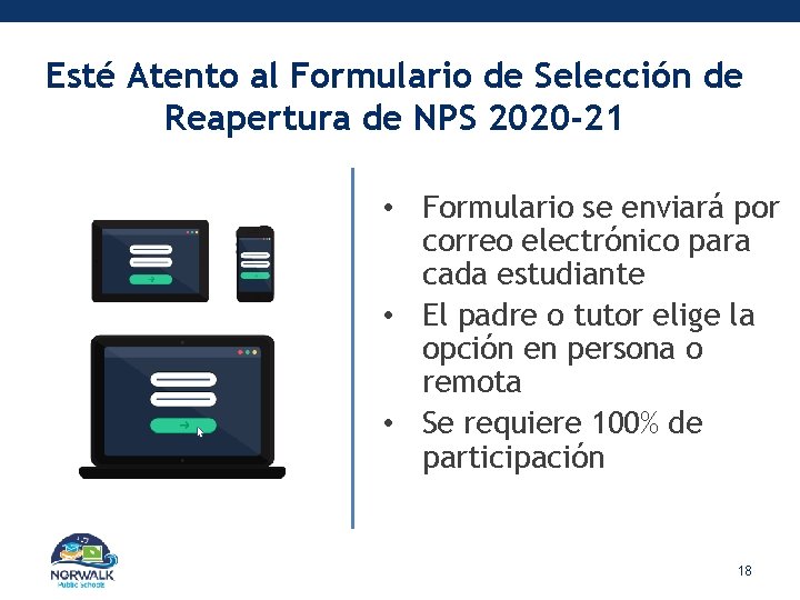 Esté Atento al Formulario de Selección de Reapertura de NPS 2020 -21 • Formulario
