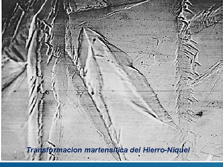 Transformacion martensitica del Hierro-Niquel 22 