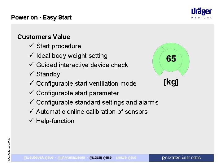 Power on - Easy Start Datum/Dateinamen/Autor Customers Value ü Start procedure ü Ideal body